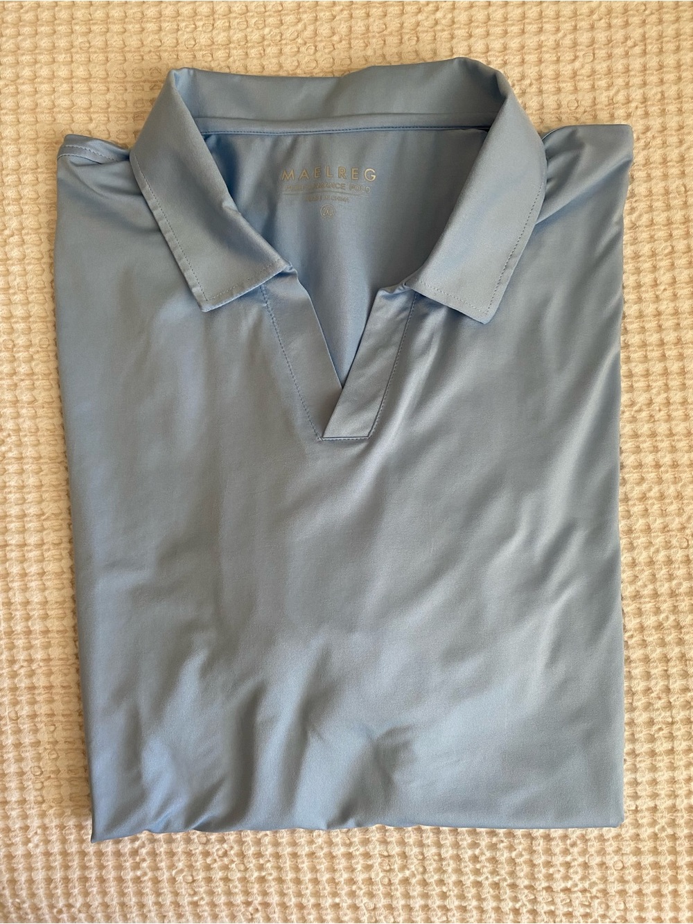 MAELREG Men’s Performance Polo in Light Blue 2XL